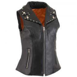 Women Leather Vest