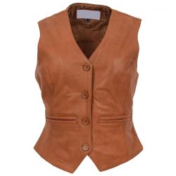 Women Leather Vest